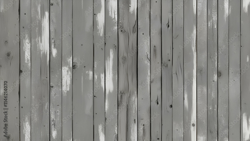 Poster a rustic wooden seamless pattern painted in soft gray, designed as a template for texture-rich backg