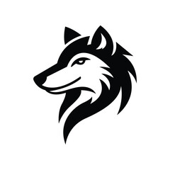 wolf head logo design