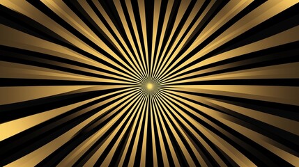 Obraz premium Light rays of golden color on black background, resto style.