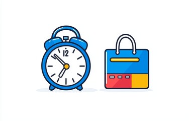 In a clock and a credit card, timely payments are symbolized as affecting a credit history.