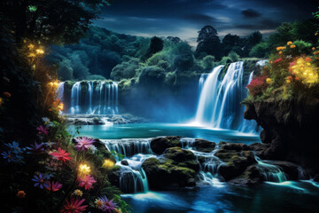 Waterfalls Landscape Calm Nature Tranquil Peaceful Outdoors