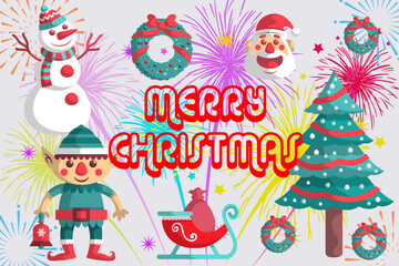 Fototapeta premium Festive Wishes for Christmas and a Happy New Year 2025, A Season of Joy Merry Christmas and New Year 2025