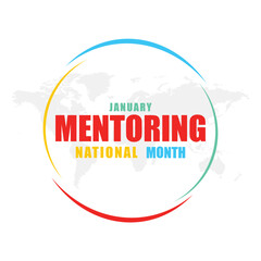 National Mentoring Month vector template. Empowering Futures and Inspiring Growth with Mentorship and Support Graphics. background, banner, card, poster design.