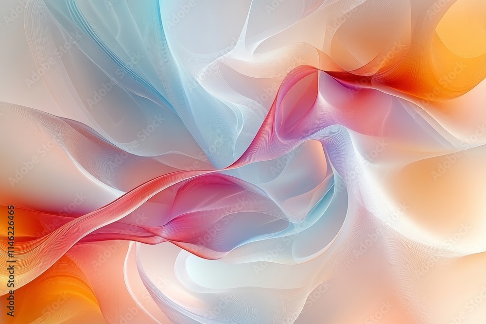 Aufkleber modern art digital abstract background with color flow, generative ai