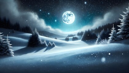 Naklejka premium PNG Snow background winter night.