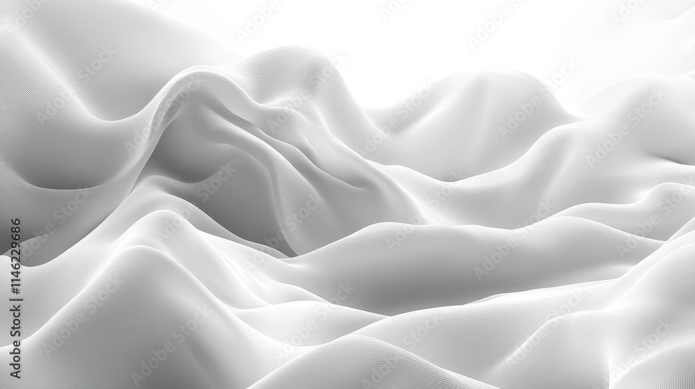 Poster abstract 3d digital background with smooth lighting effects, generative ai