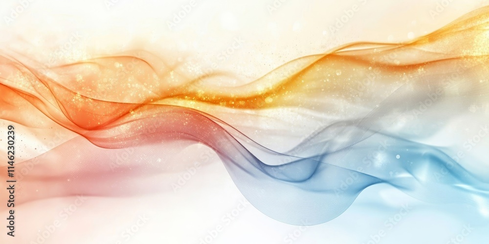 Poster abstract bright background with soft color flow, generative ai