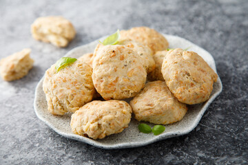 Homemade savory cookies with cheese
