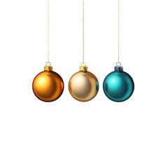 Metallic Christmas Ornament Elegant Christmas Baubles Hanging