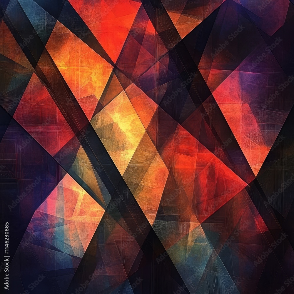 Poster abstract design concept background with geometric shapes, generative ai