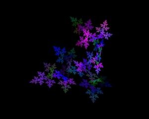 Computer generated fractal pattern and shape