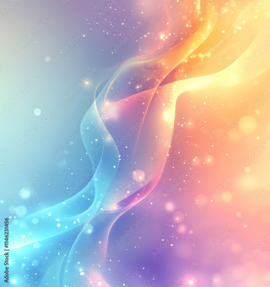 Poster abstract light digital background with soft gradients, generative ai