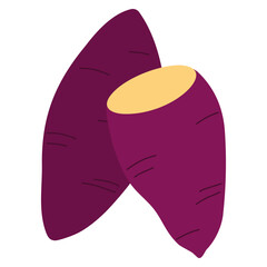 겨울 군 고구마 일러스트