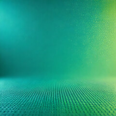 a green and blue background with dots and a light

