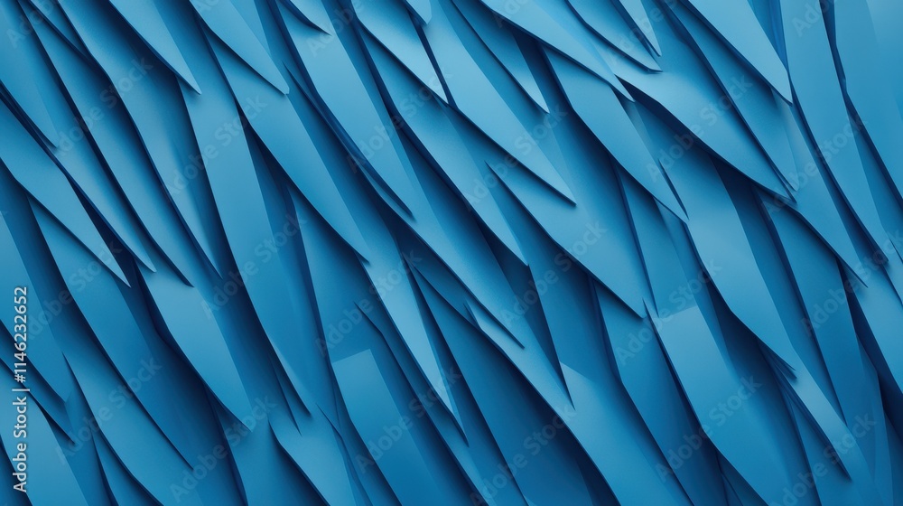 Poster Minimal 3d composition pattern background of blue.