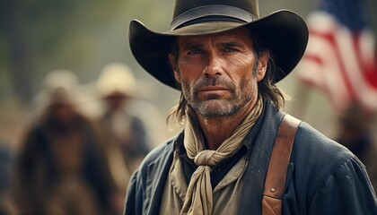 Fototapeta premium cowboy with a gun