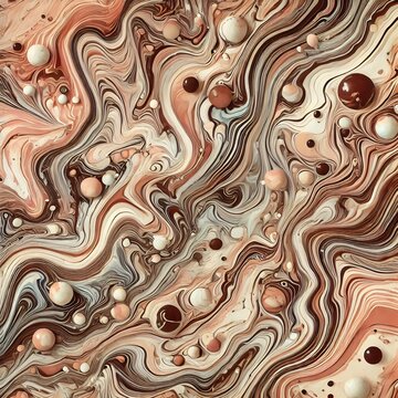 Marble ink colorful. Brown and cream marble pattern texture abstract background. can be used for background or wallpaper