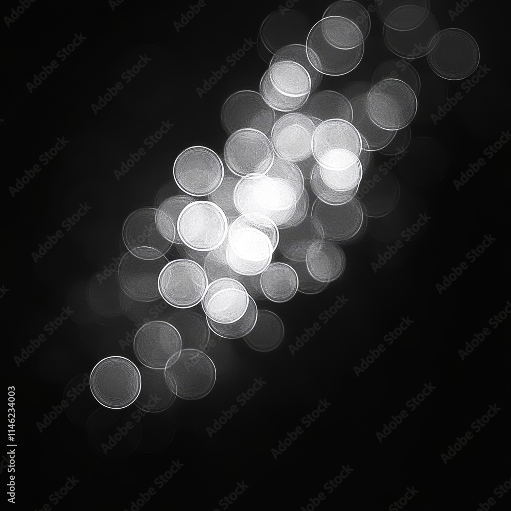 Poster simple bokeh effect abstract digital background, generative ai