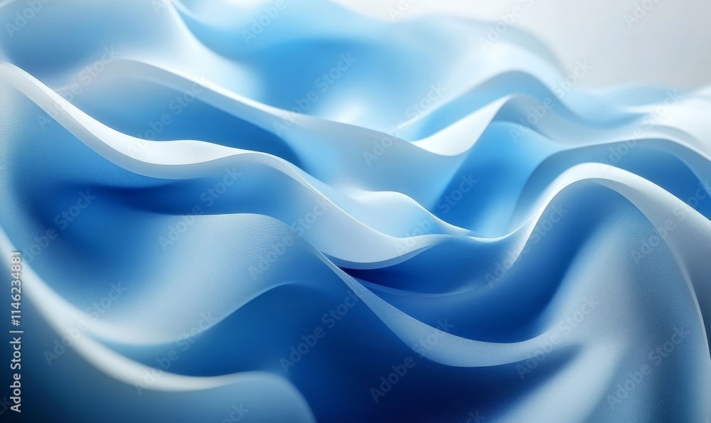 Poster 3d blue gradient digital background with smooth effects, generative ai
