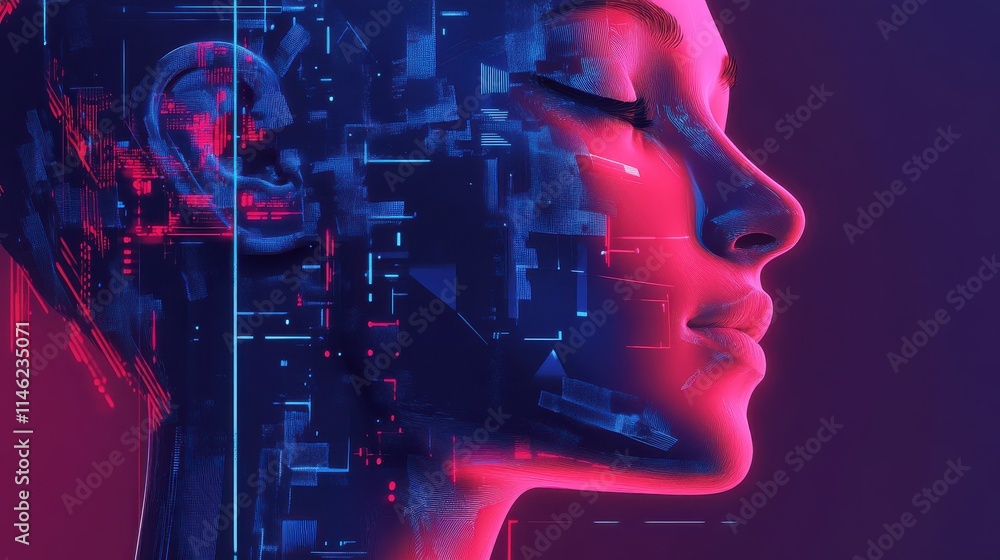 Poster ai-based software abstract concept vector illustrations.
