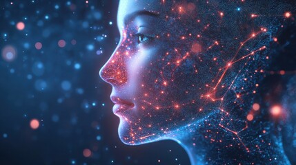 Obraz premium AI-based software abstract concept vector illustrations.