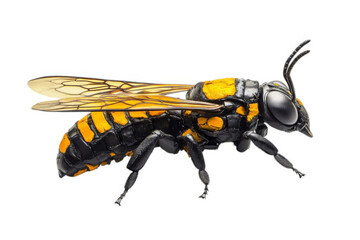 wasp isolated on white background