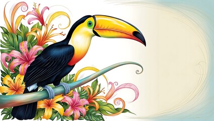 Fototapeta premium toucan on a branch