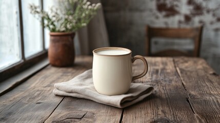Obraz premium Organic White Almond Milk in a Jug