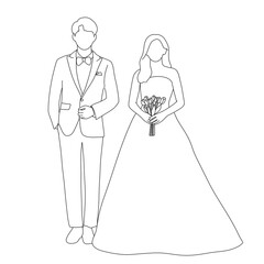 bride and groom on wedding day