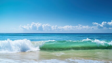 Tranquil Ocean Waves on a Sunny Day