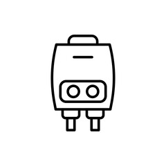 Water heater outline icons, minimalist vector illustration ,simple transparent graphic element .Isolated on white background