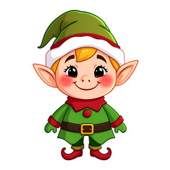 christmas elf isolated on white background