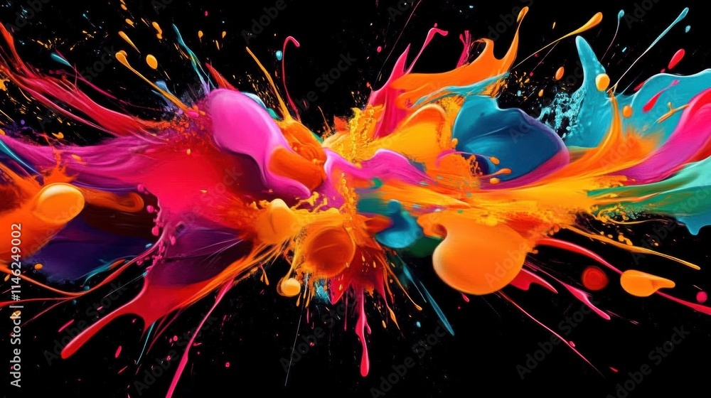 Poster the dynamic interplay of hues forms a captivating abstract backdrop.