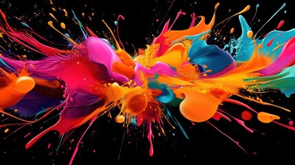 Obraz premium The dynamic interplay of hues forms a captivating abstract backdrop.