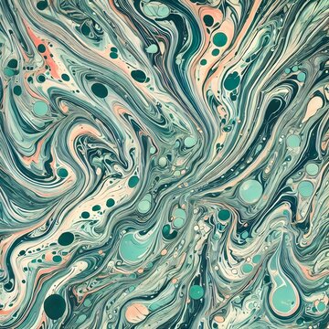 Marble ink colorful. Green and Blue marble pattern texture abstract background. can be used for background or wallpaper
