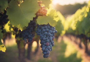 Naklejka premium Viticulture The Sun That Ripens The Grapes