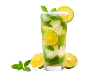 cocktail with lime and mint