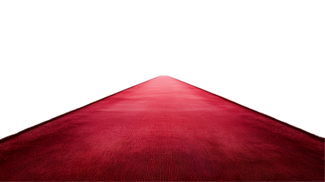 Red Carpet Runway Path to Success, Achievement, and Glory