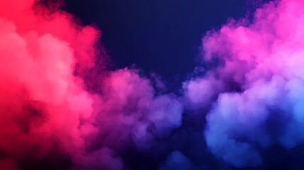 Vivid Pink And Blue Smoke Clouds Abstract Art