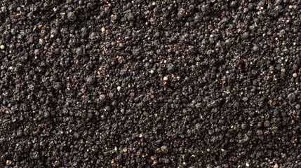 Dark Brown Soil Texture Close Up Image