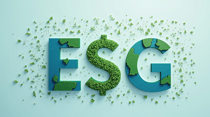 An image depicting the concept of ESG (Environmental, Social, and Governance) Risk Management representing sustainability, corporate responsibility, and ethical business practices
