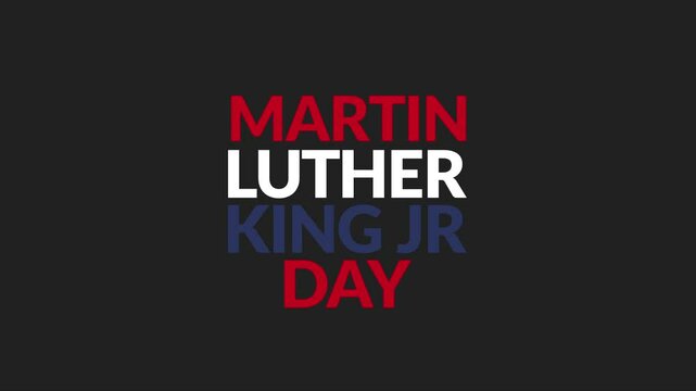 Martin Luther King Jr Day Text Animation on Background for Martin Luther King Jr Day. - Powered by Adobe