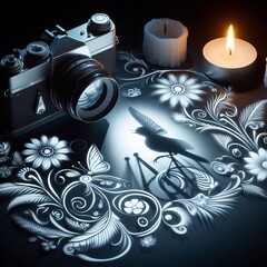 Photogram Creating images without a camera using light sensitive