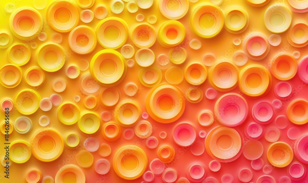 Poster a colorful background with many circles of different sizes
