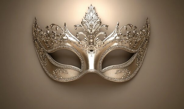 A gold mask with a gold frame