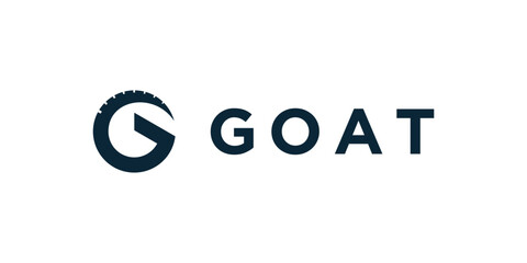Simple goat horn logo, G letter and goat horn logo