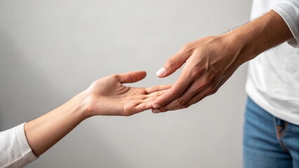 Hands reaching out for connection in a warm, supportive environment during a moment of compassion and understanding. person holding a hand of a person
