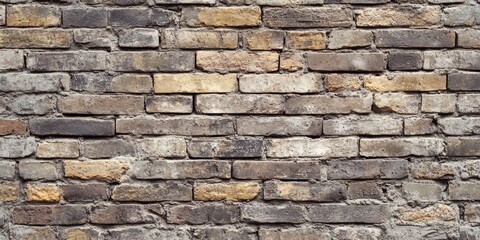 Obraz premium Textured brick wall background perfect for various design works, ideal for adding depth and character to creative projects and professional design works that require an authentic touch.
