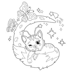 Coloring page for children kids and adults.