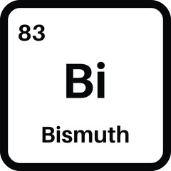 Obraz premium Bismuth chemical element icon isolated on white background . Bismuth icon vector